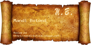 Mandl Botond névjegykártya